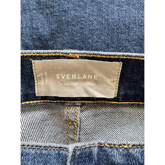 NWT Everlane The Way High Curve Jean Barrel Leg Ocean Blue Women’s Size 28 - Picture 8 of 9